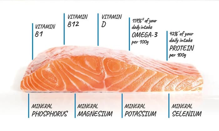 Thành phần dinh dưỡng trong đầu cá hồi